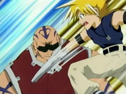 Ginta punching Garon