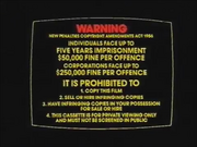 Roadshow Entertainment Warning (1986)