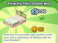 Pistachio Paris Double Bed