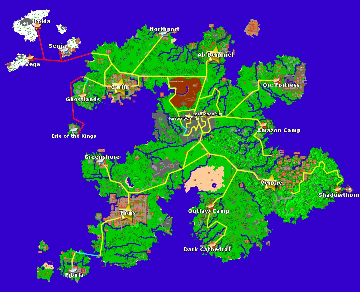 Mainland Trails TibiaWiki FANDOM powered by Wikia