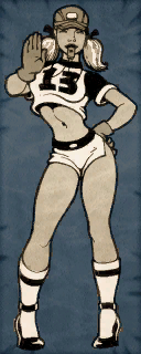 Whistle Girl Cardboard Character