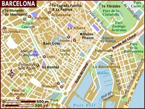 Barcelona map