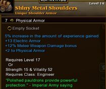Shiny Metal Shoulders