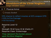 Shoulders of the Ebon Magister