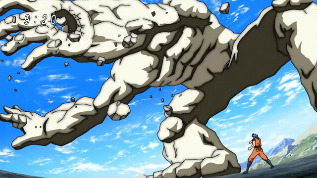 File:Toriko using Kugi Punch on Rock Drum's arm.jpg