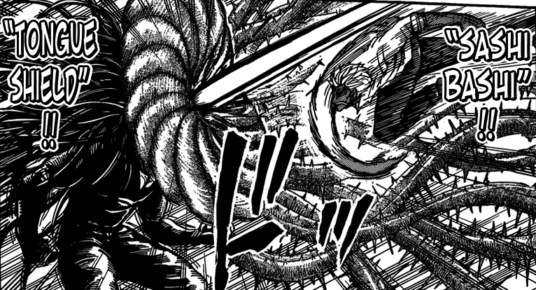 Image - Midora using Tongue Shield to protect himself from ...