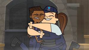 Cadets hug