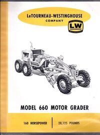 LeTourneau-Westinghouse 660 grader brochure