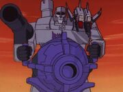 Fire on the Mountain Megatron and His Weapon.jpg
