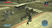 TF The Game Barricade Running from Jazz