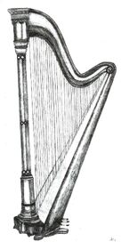 Harp Pencil Drawing by KouMiRien