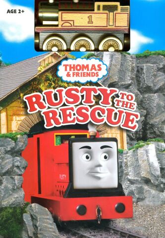 File:RustyToTheRescueDVDWithWoodenRailwayGoldThomas.jpg