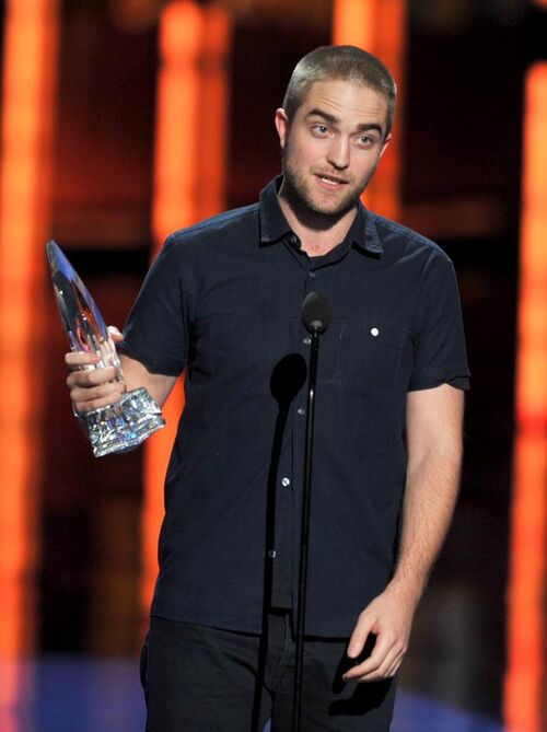 Robert accepting his award