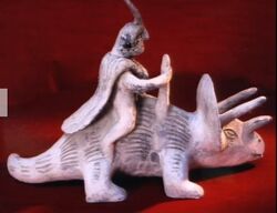 Man and dino