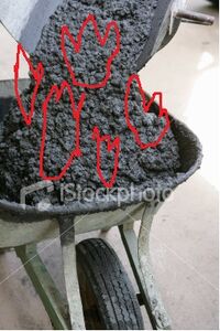 Wet-cement