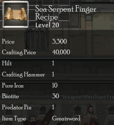 Sea Serpent Finger Rec