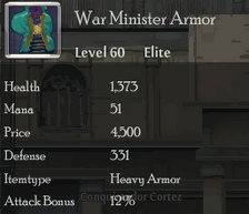 War Minister Armor
