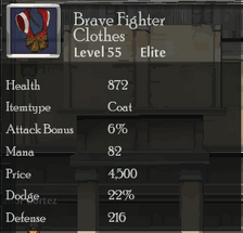 Brave Figher Clothes