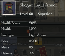 Shogun Light Armor