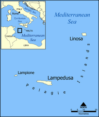 Pelagie Islands map