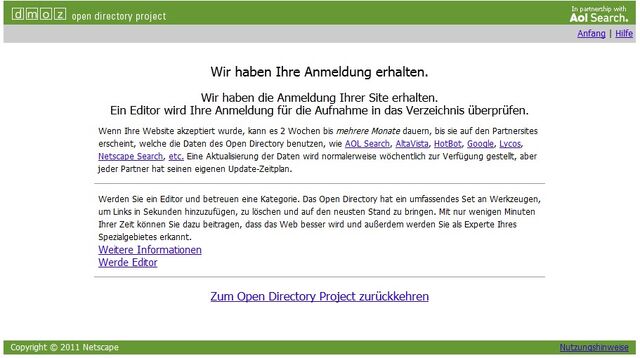 Datei:Dmoz Anmeldung 31.12.2011.jpg