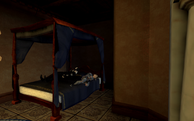 Scarlett in necromancer bed