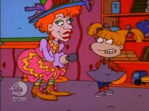 Angelica talking to Mrs.Carol