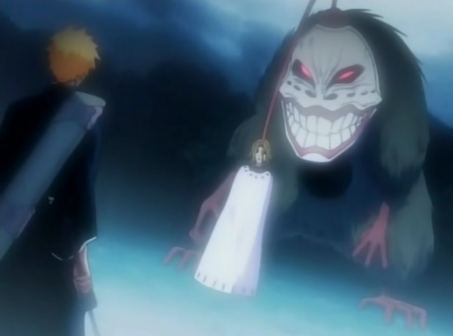 File:Grand Fisher Stops Ichigo Kurosaki with image of Masaki Kurosaki.png