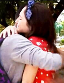 Broduey and Fran hug