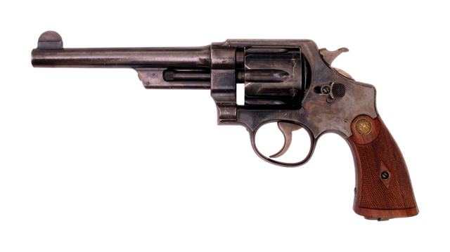 Файл:800px-Smith and Wesson .44 Hand Ejector 1st Model New Century Triple Lock Canadian Contract .455 Webley-transparent.png