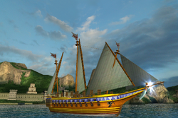 Caraoelle Sailboat with Cannon