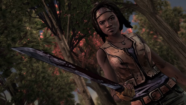 File:TWDM Michonne Wields Machete.png