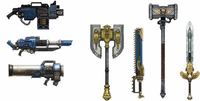 Space Marine weapons