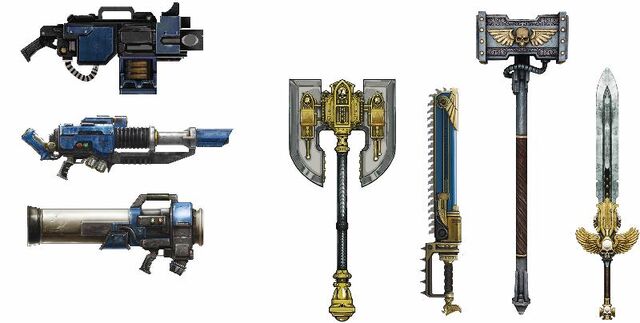 File:Space Marine weapons.jpg
