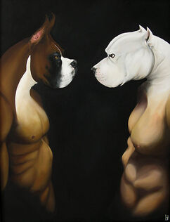 Face-Off Oil-on-Board 50x70cm Hutchinson