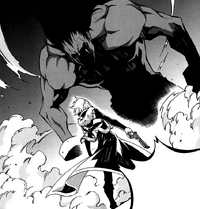Tasha facing Surtr