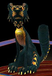Obsidian Firecat Statue