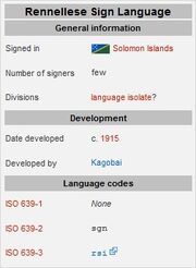 Rennellese Sign Language-infobox