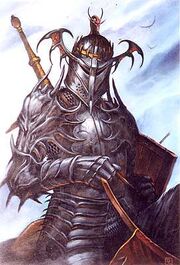 Mounted black knight