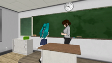 Saki Miyu distraindo a professora