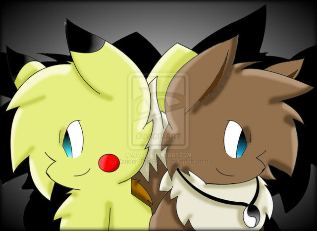 File:Neon the pikachu and harold the eevee body swaped by zander the riolu-d5ltwog.jpg