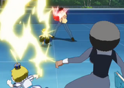 Zatch y Kiyomaro atacan a Purio y Lupa