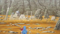 Girls overlooking the ruins