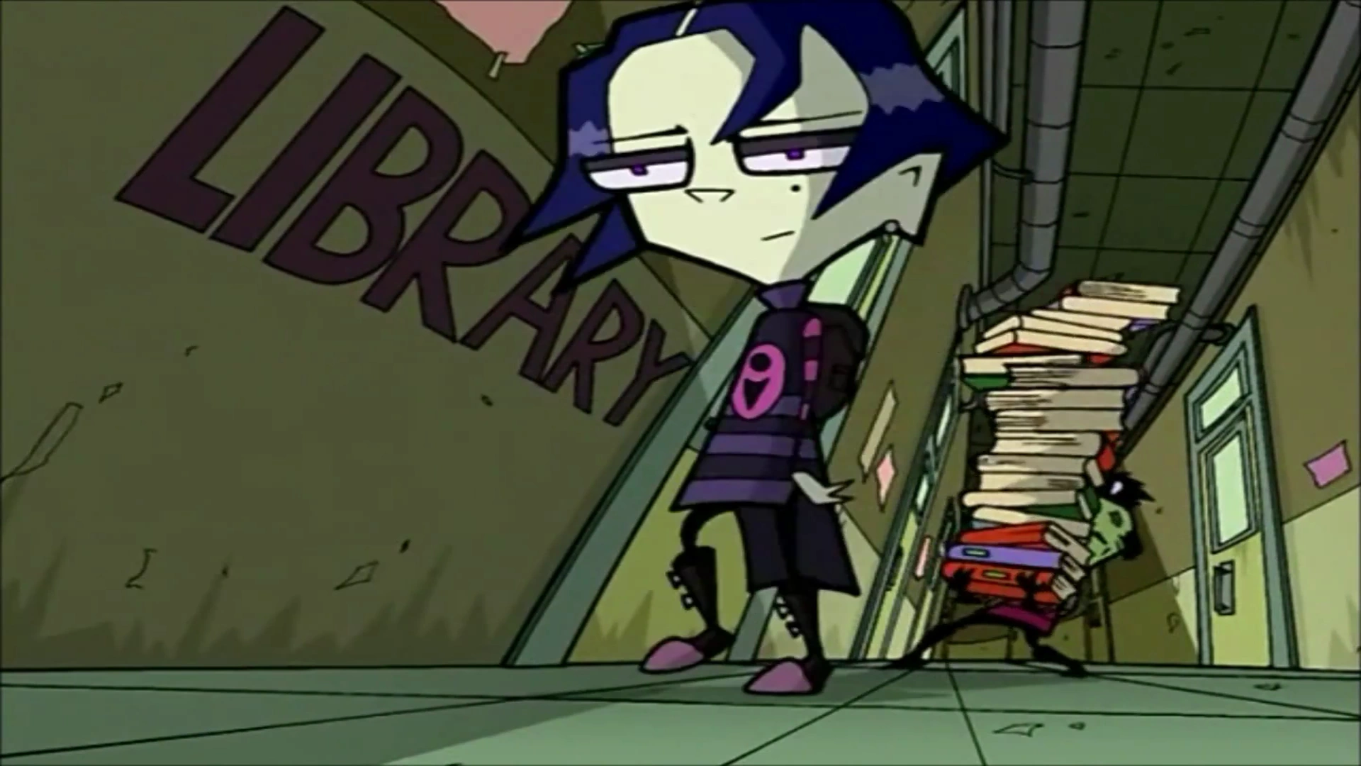 Image - Zim Carries Library Books (Tak, the Hideous New Girl).png ...