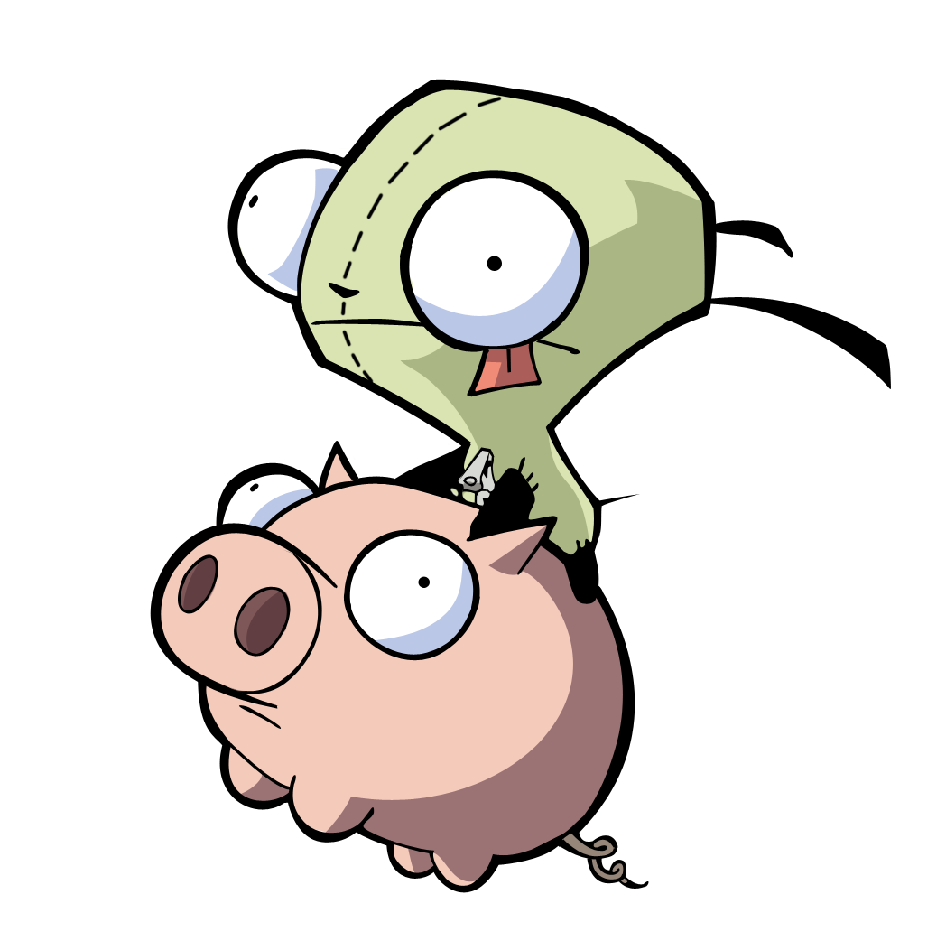 Image gir riding piggy png invader zim wiki fandom powered by wikia
